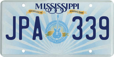 MS license plate JPA339