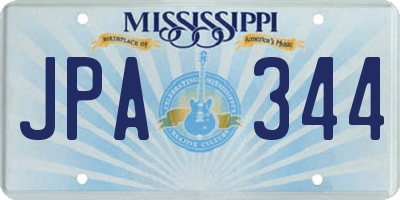 MS license plate JPA344