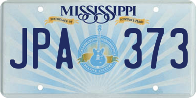 MS license plate JPA373