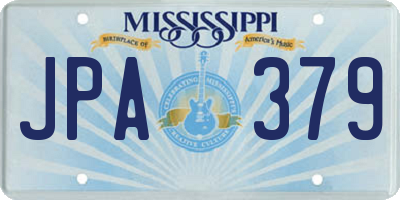 MS license plate JPA379