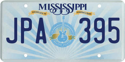 MS license plate JPA395