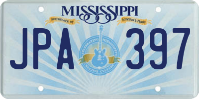 MS license plate JPA397