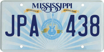 MS license plate JPA438