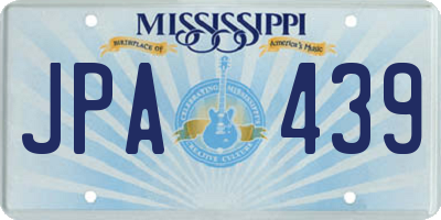 MS license plate JPA439