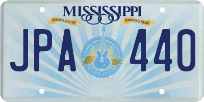 MS license plate JPA440