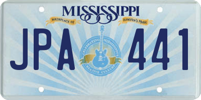 MS license plate JPA441