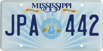 MS license plate JPA442