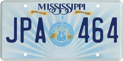 MS license plate JPA464