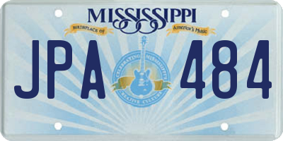 MS license plate JPA484