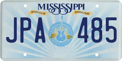 MS license plate JPA485