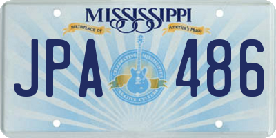 MS license plate JPA486