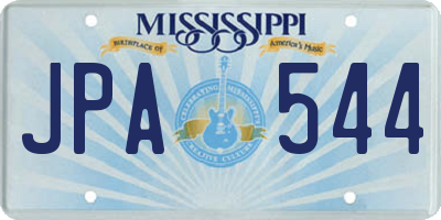 MS license plate JPA544