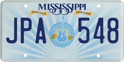 MS license plate JPA548
