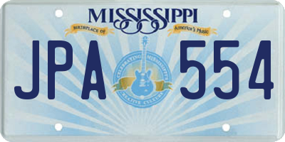 MS license plate JPA554