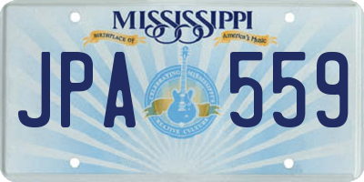 MS license plate JPA559