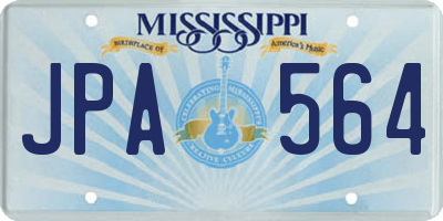 MS license plate JPA564