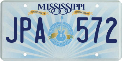 MS license plate JPA572