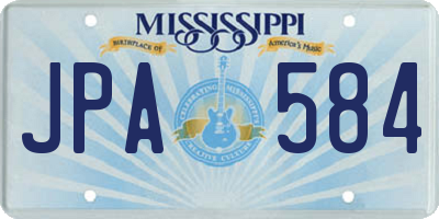 MS license plate JPA584