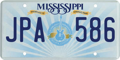 MS license plate JPA586