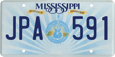 MS license plate JPA591