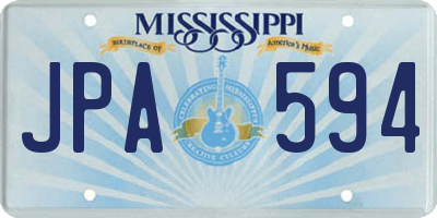 MS license plate JPA594