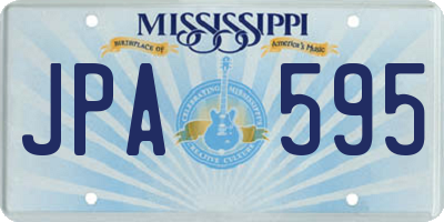 MS license plate JPA595