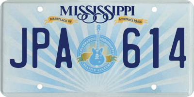 MS license plate JPA614
