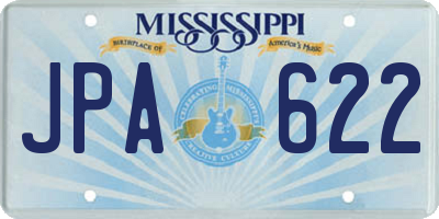 MS license plate JPA622