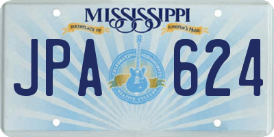 MS license plate JPA624