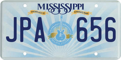 MS license plate JPA656