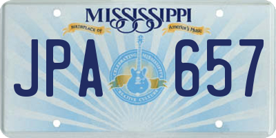 MS license plate JPA657