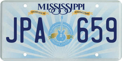 MS license plate JPA659