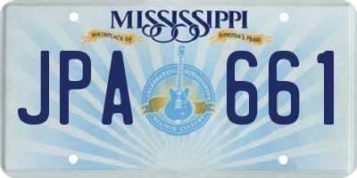 MS license plate JPA661