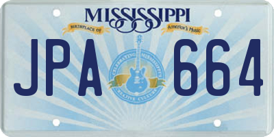 MS license plate JPA664