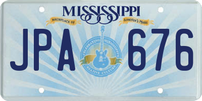 MS license plate JPA676