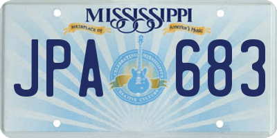 MS license plate JPA683
