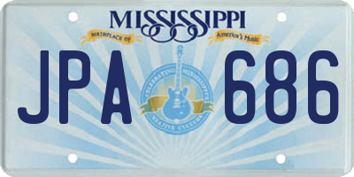 MS license plate JPA686