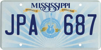 MS license plate JPA687