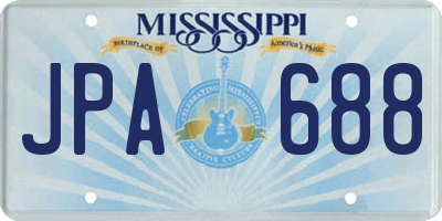 MS license plate JPA688