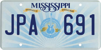 MS license plate JPA691