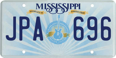 MS license plate JPA696