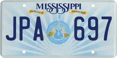 MS license plate JPA697
