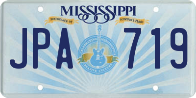 MS license plate JPA719