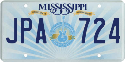 MS license plate JPA724