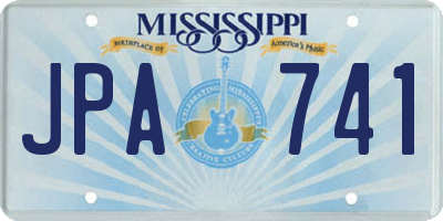 MS license plate JPA741