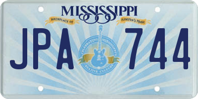 MS license plate JPA744