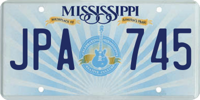 MS license plate JPA745