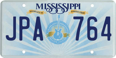 MS license plate JPA764