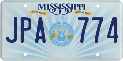 MS license plate JPA774
