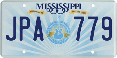 MS license plate JPA779